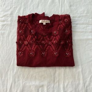 Red Parisian Sweater
